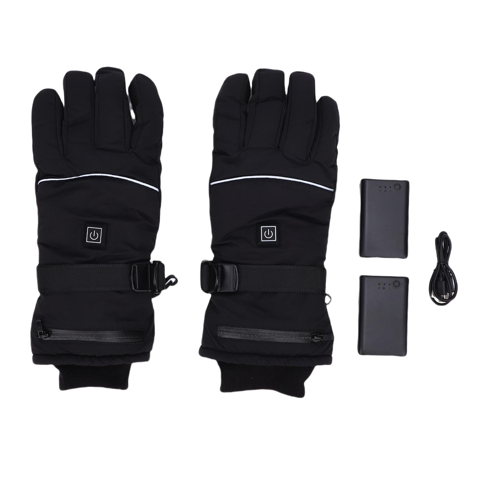 Cosiki Riscaldati Ricaricabili per Uomo Donna, Scaldamani Elettrici con Batteria 2x4000mAh e 3 Livelli di Riscaldamento, per Sci Ciclismo Campeggio Snowboard Escursionismo