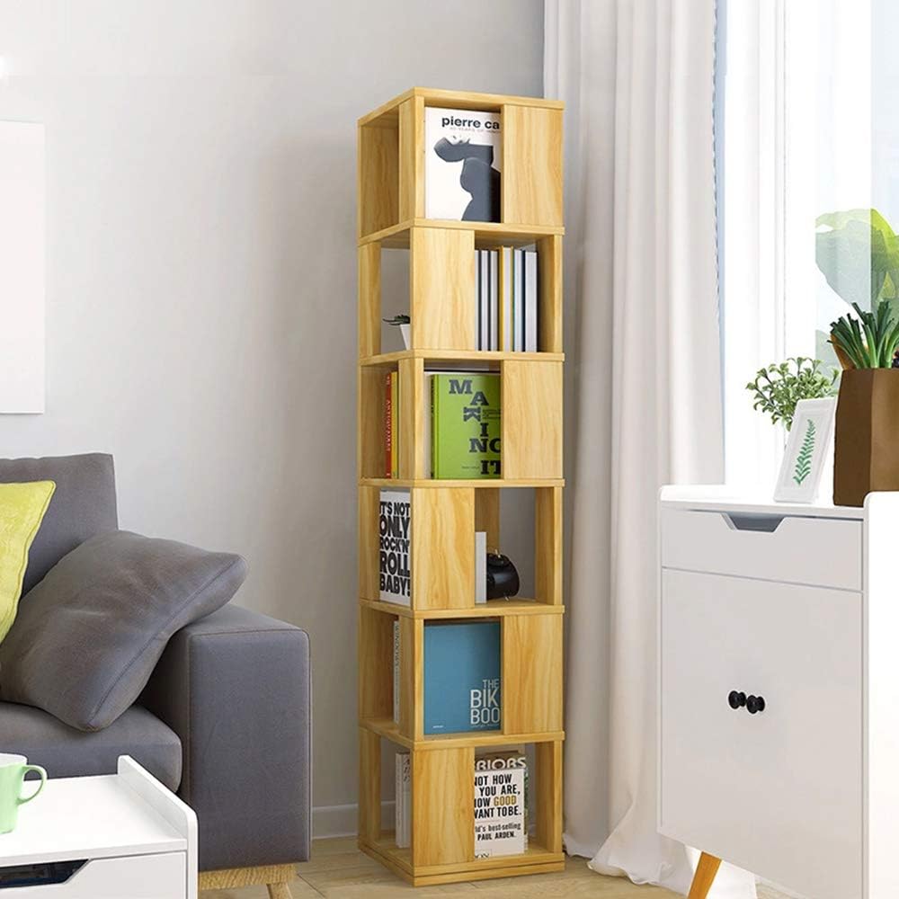 4HOMART Rotating Bookshelf, Floor Rack Simple Bookcase