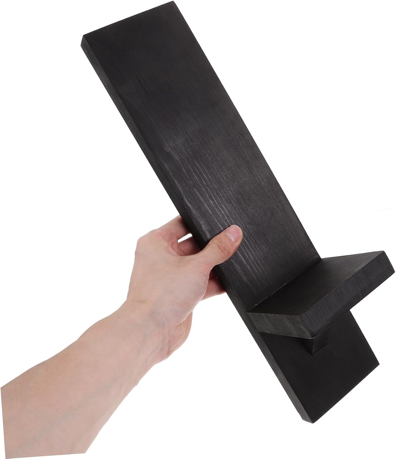 2pcs Vintage Wooden Wall Sconces Candle Holders Gothic Farmhouse Style Tealight Candle Holder Decor for Bedroom Living Room Dining Handmade Black Rustic Wall Art for Wedding