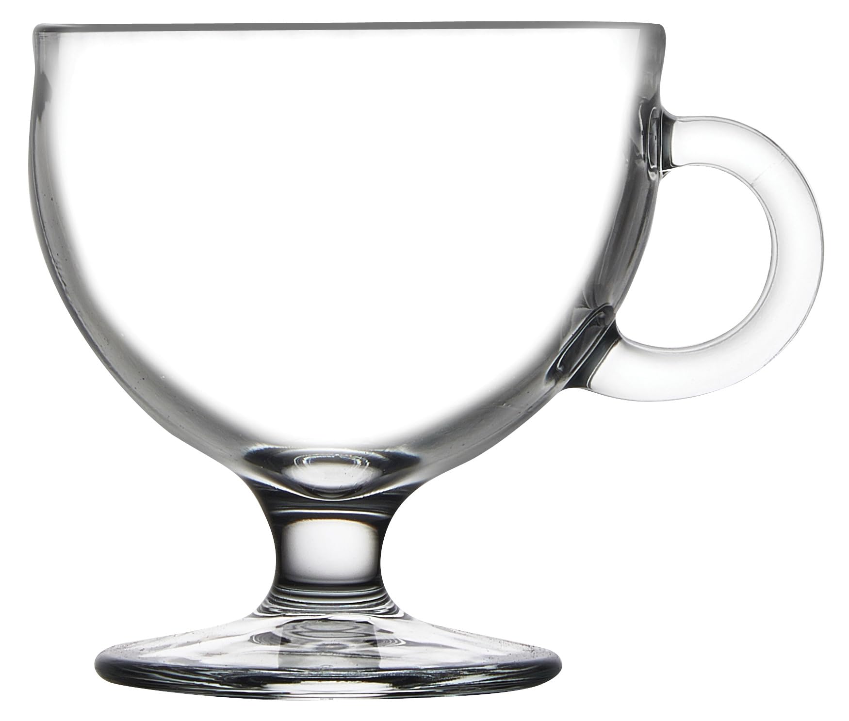 Pasabahce Transparent H & H 55182 Multiusag Pack 4 Cups With Handle, 25 Cl