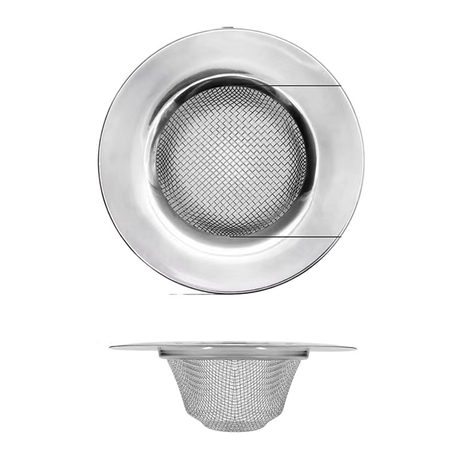 Sink Strainer Waste 3pcs Stainless Steel Sink Mesh Filter