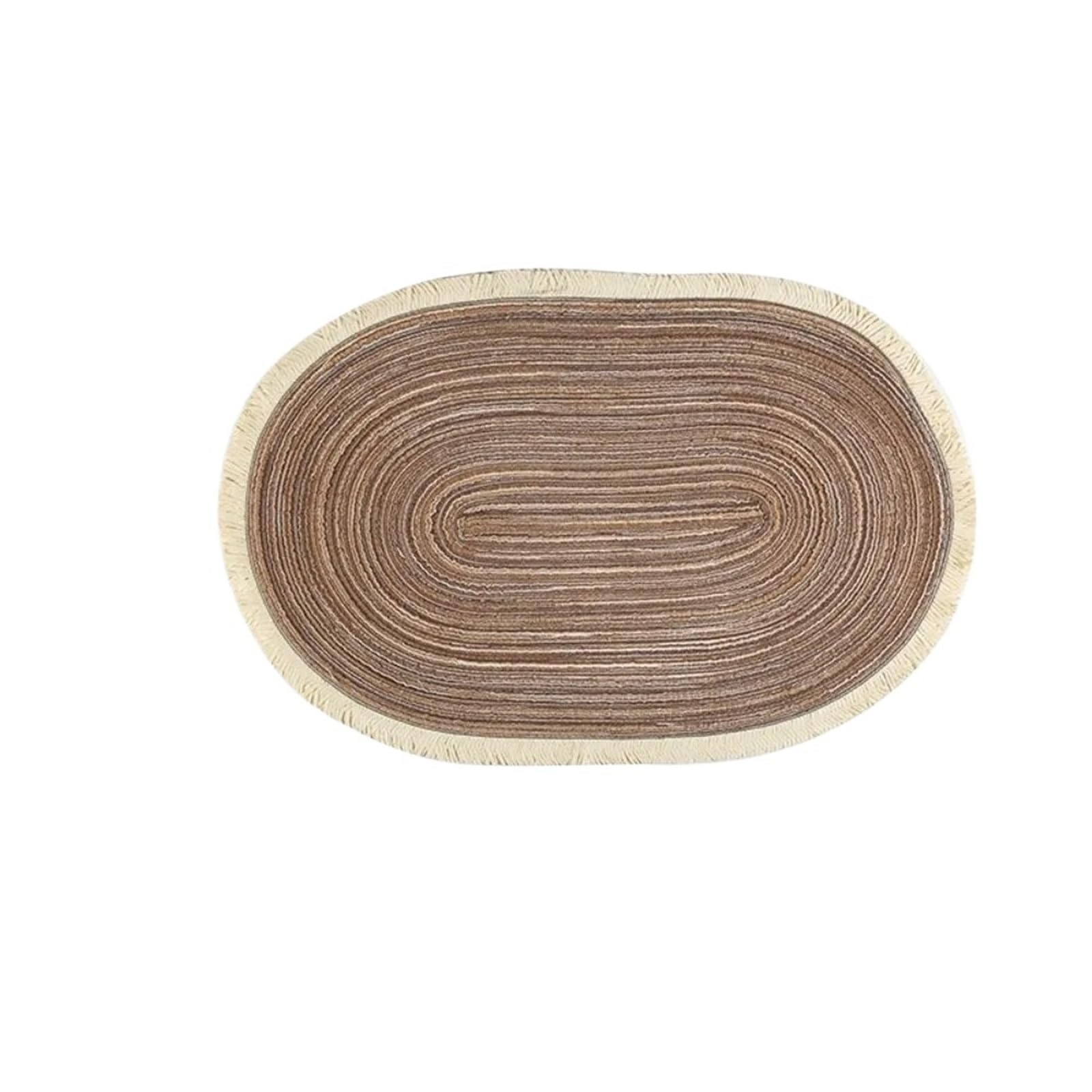 Oval Table Mats Rope Cotton Braided Oval Placemats Table Mats Washable Coasters Kitchen(Color10)