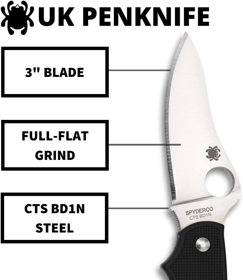 Spyderco Lightweight Drop-Point Plain Edge Knife