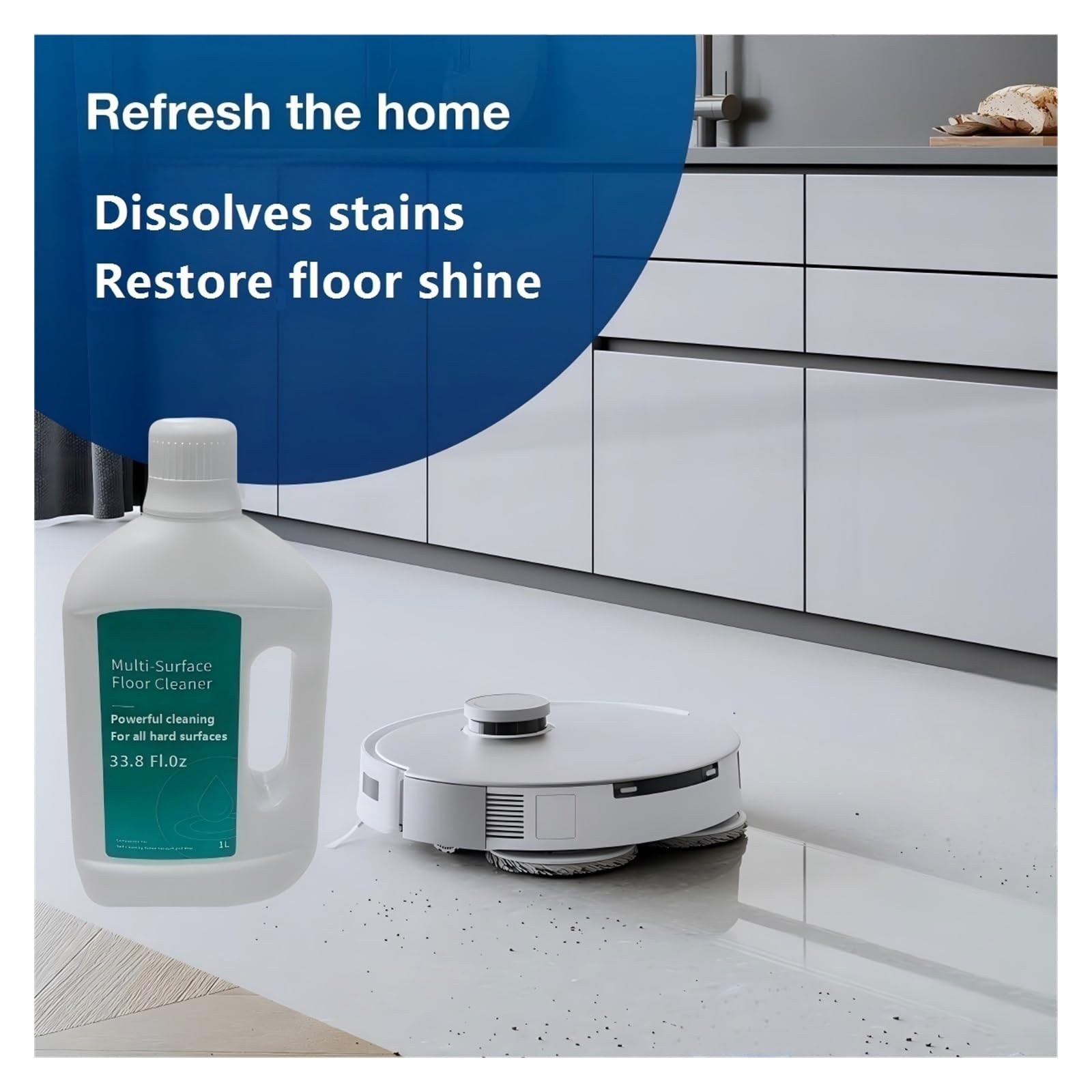 33.8 Fl.0z Aspirapolvere Detergente Per Pavimenti Pulizia Profonda. Compatibile Con Dreame L50 Pro Ultra / X50 Ultra / X50s / L40s Pro Ultra / L50 SES / L60 SES(Set 2)