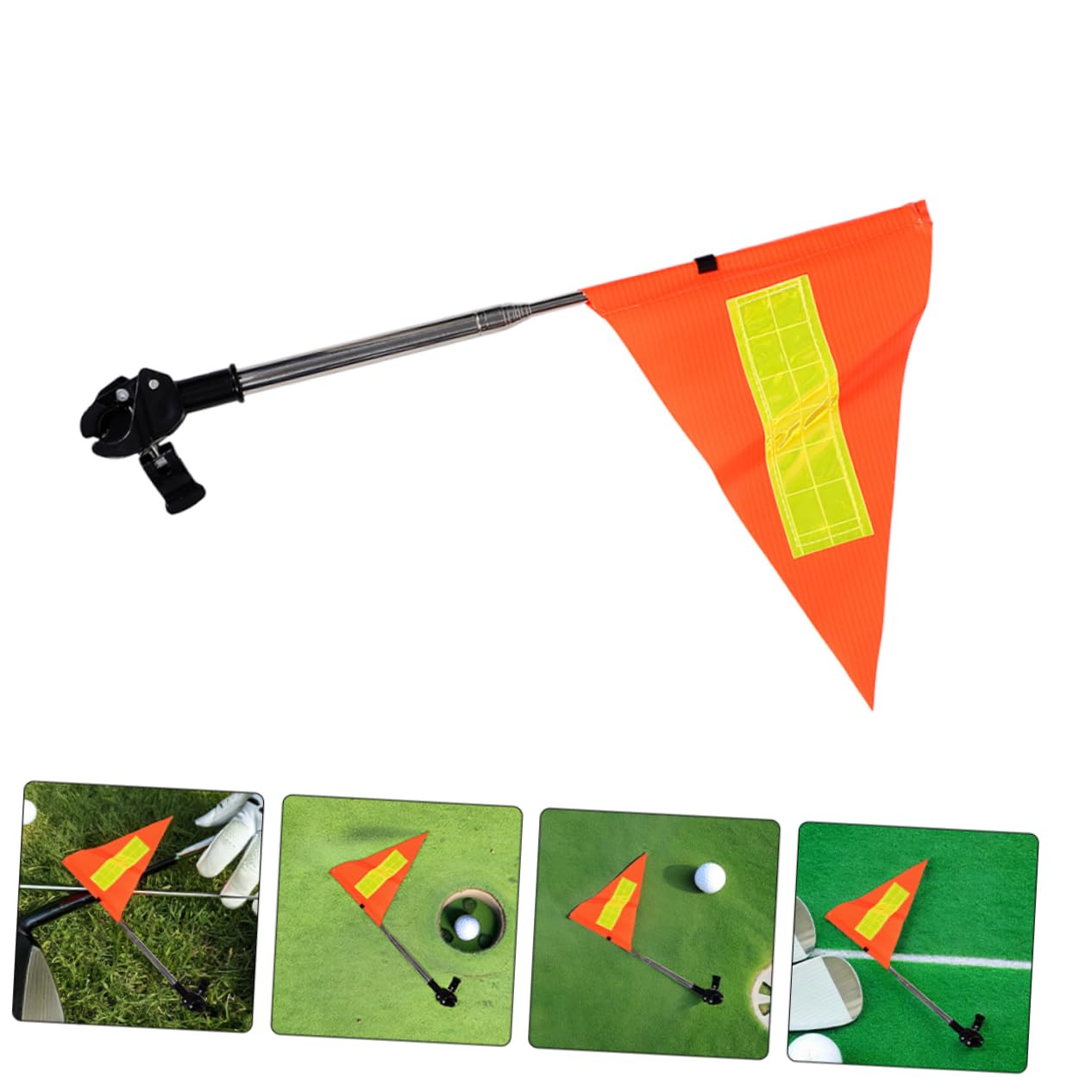 SUPVOX 2piezas Banderas De Seguridad para Carrito De Golf Banderas Reflectantes Telescópicas De De Alta Visibilidad para Sillas De Ruedas y Ciclismo