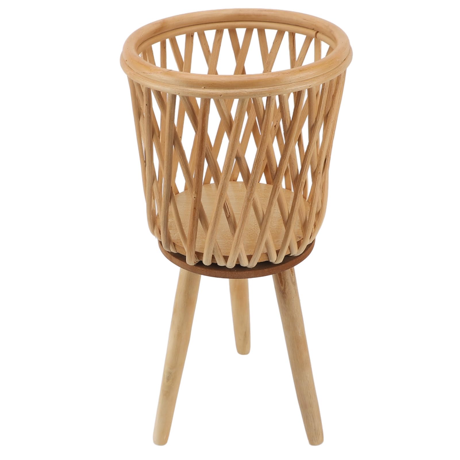 Kosz Stojak na Rośliny Stojak na Doniczki z Litego Drewna 48 Cm Wysokość 23 X 24 Cm Kosz Nordic Podłogowy Uchwyt donicę do Salonu Biuro Patio Balkon Ekspozycja Roślin Doniczkowych
