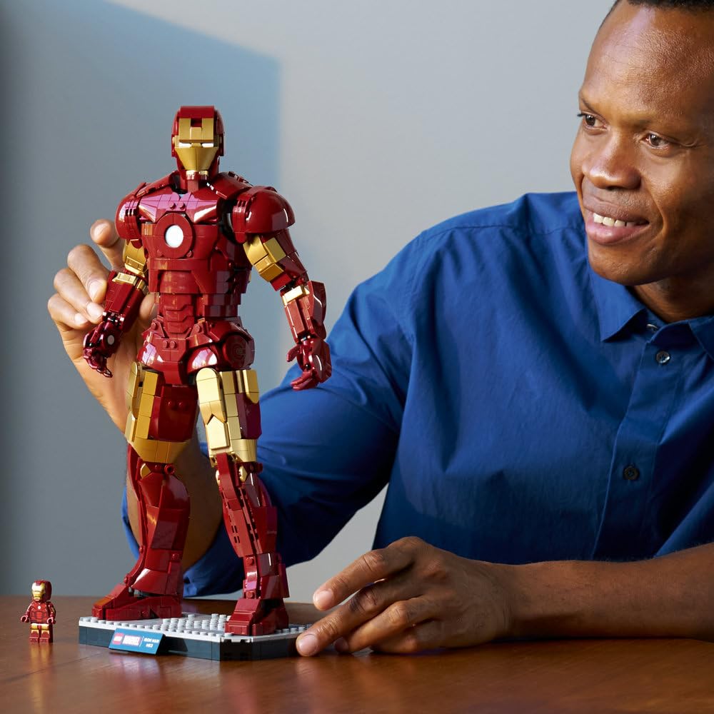 LEGO | Marvel Iron Man Mark 3 — edycja kolekcjonerska 76344 | Figurka kolekcjonerska, model do ekspozycji, prezent dla fana Marvela, dla mężczyzn i kobiet, 1297 elementów