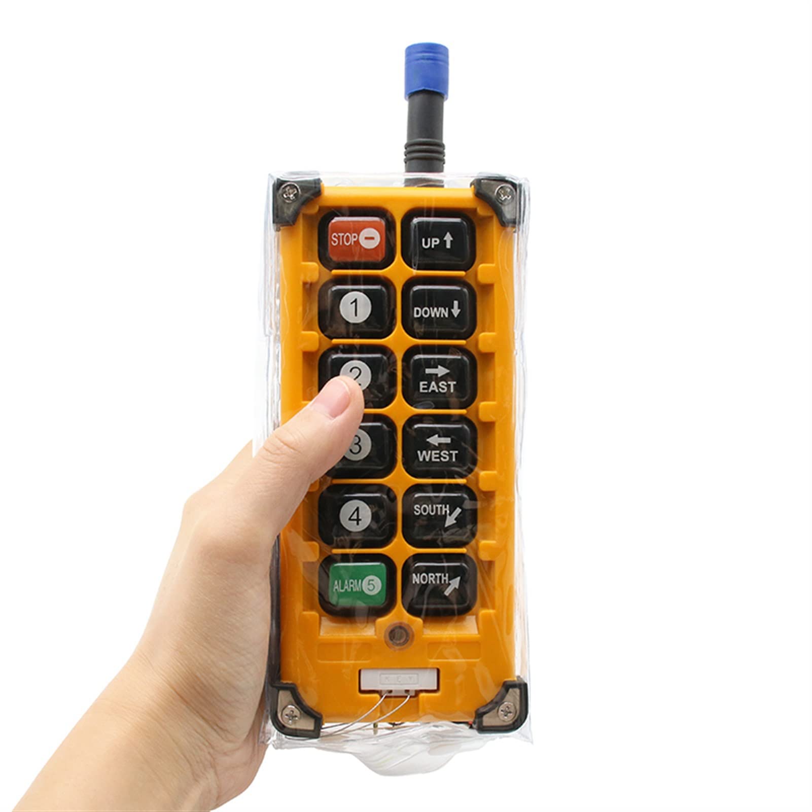 Przemysłowy pilot do dźwigu, F23-BB Przemysłowy bezprzewodowy pilot radiowy, 3 szt., 12 V-380 V, IP65, do dźwigów(24V)