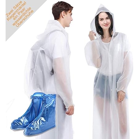 Bset Buy Regenmantel Regenponcho 2 Stuck 1 Paar Regenstiefel Eva Wasserdicht Regenjacken Schuhuberzieher Wiederverwendbar Fur Outdoor Wandern Camping Angeln Konzert Unisex Damen Und Herren Sportliche Amazon De Bekleidung