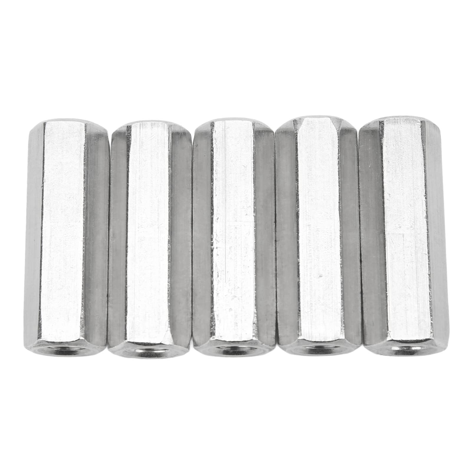 5Pcs Metric Hex Coupling Nuts X 1.75 Pitch 60mm Length 304 Stainless Steel Rod Coupling Nuts