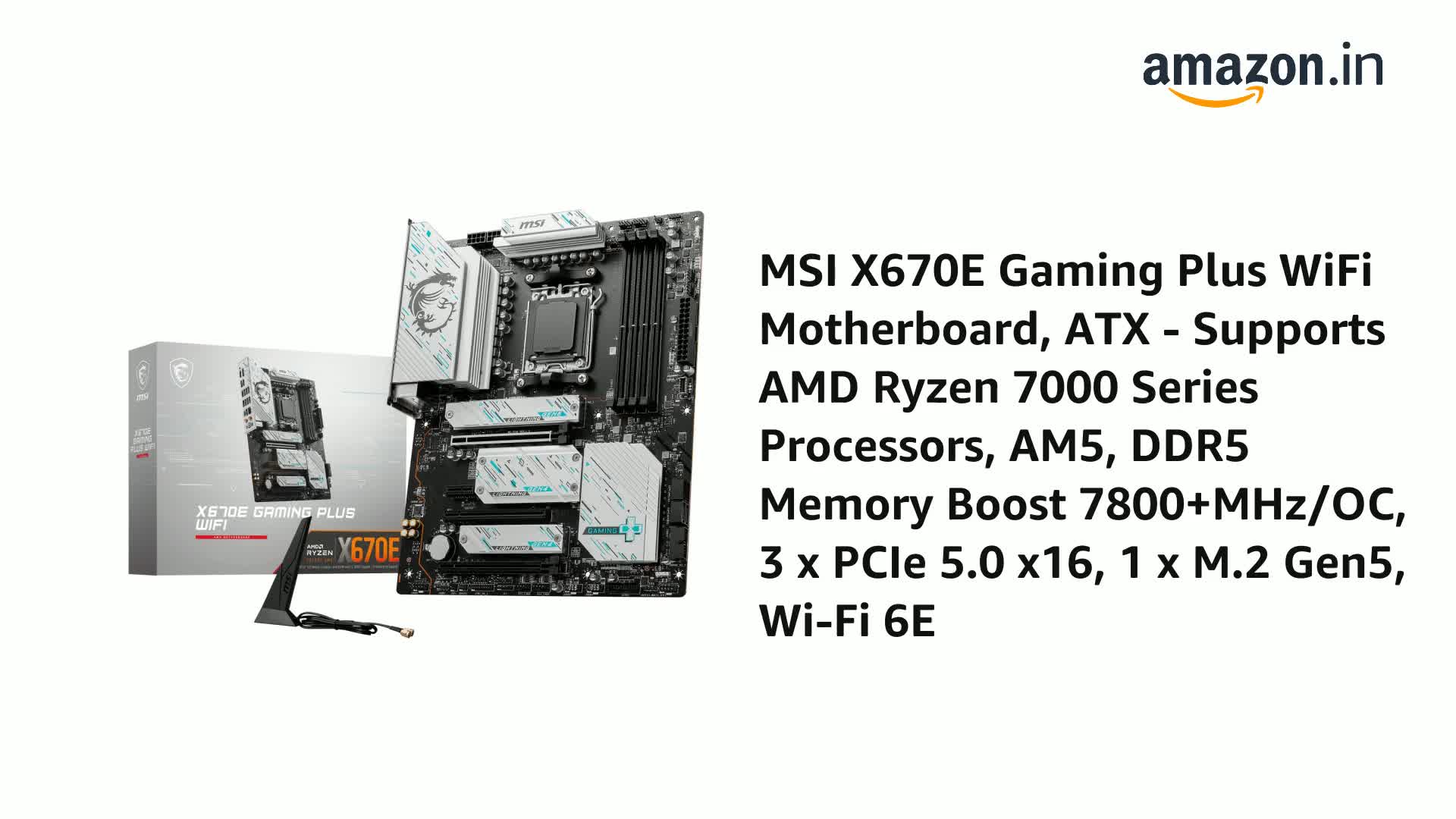 Amazon.in: Buy MSI X670E Gaming Plus WiFi Motherboard, ATX