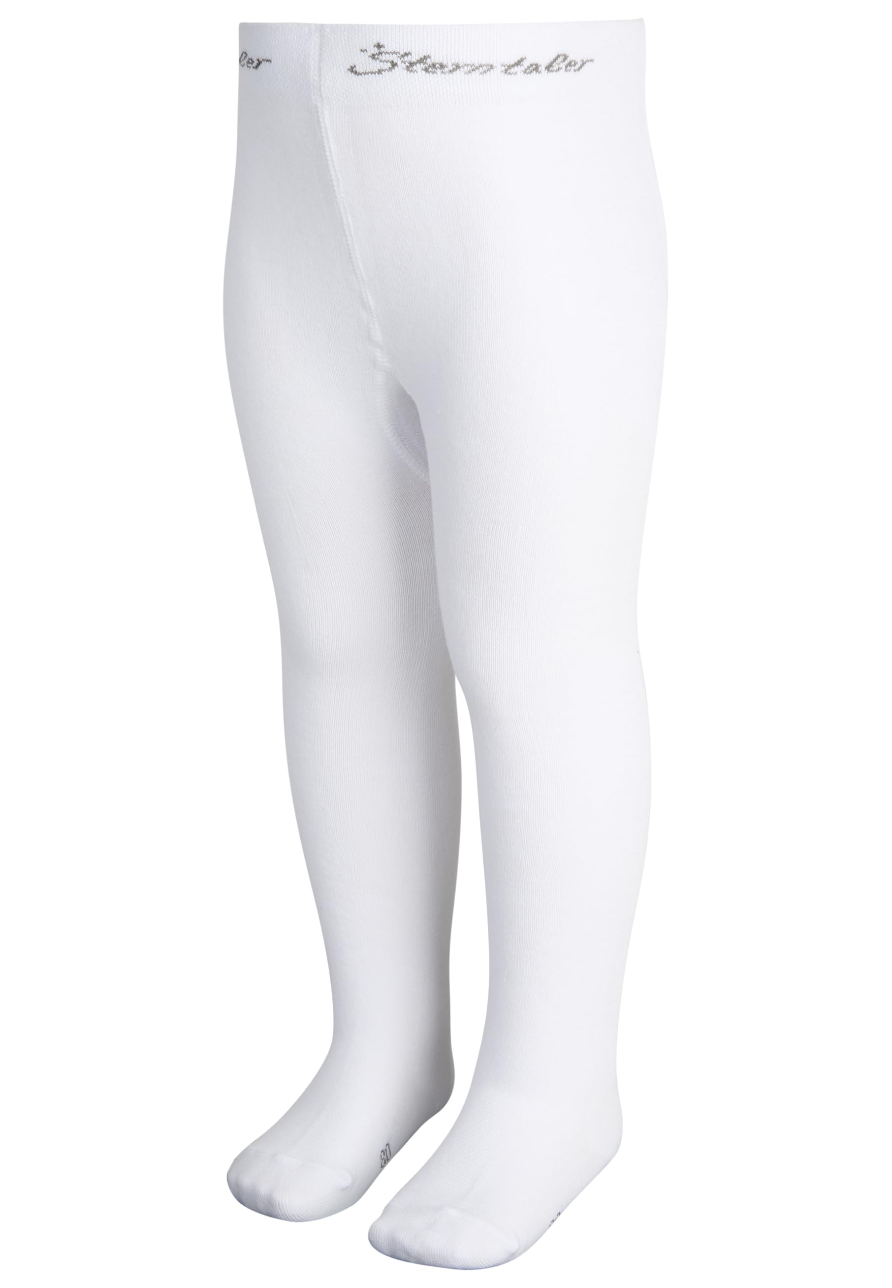 Sterntaler Girl's Tights For Children, Age: 7-8 Years, Size: 128, White Tights, White (Weiss 500), 128 (Manufacturer Size: 128)