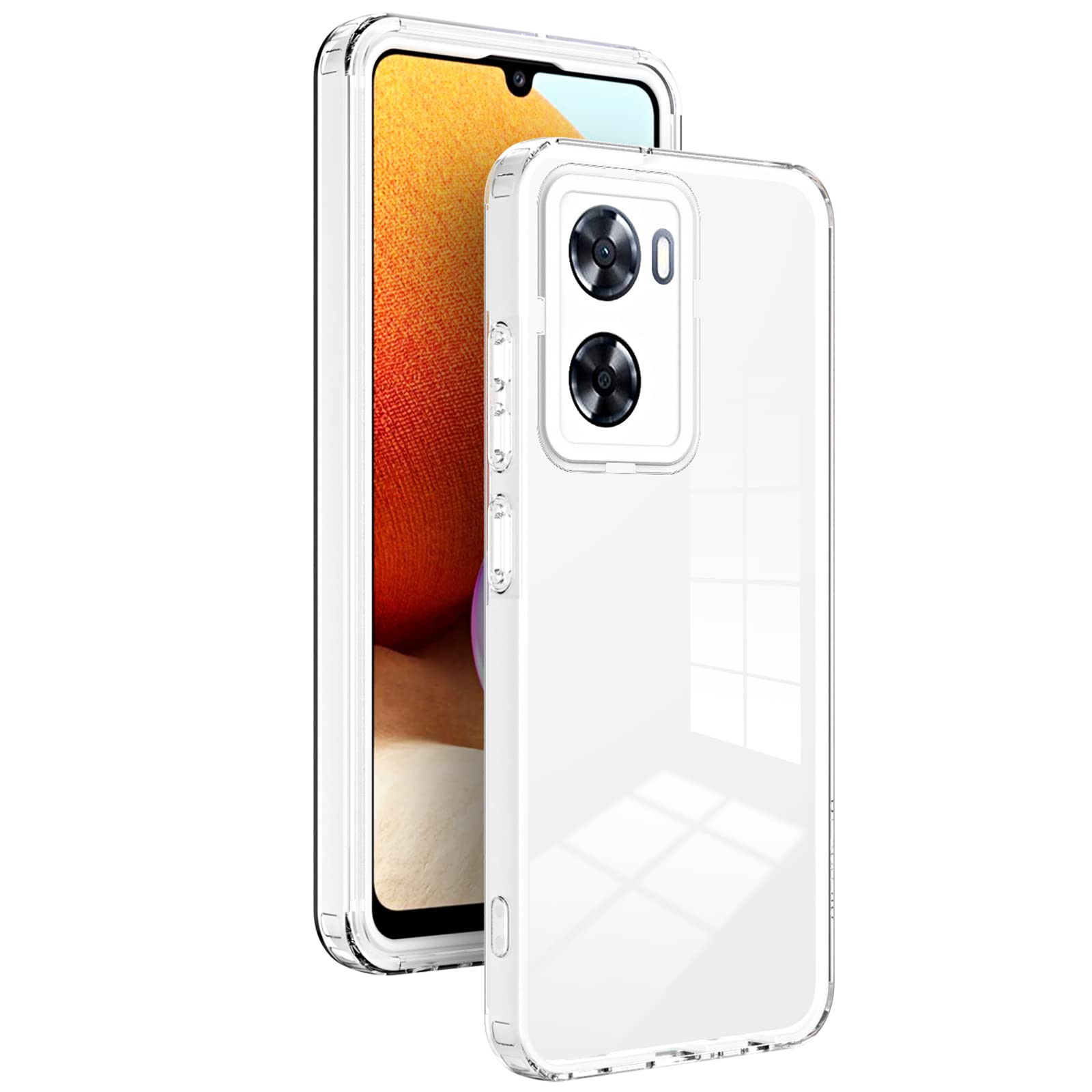 Protezione Doppio Strato Silicone PC Custodia Per OPPO A77 5G Con
