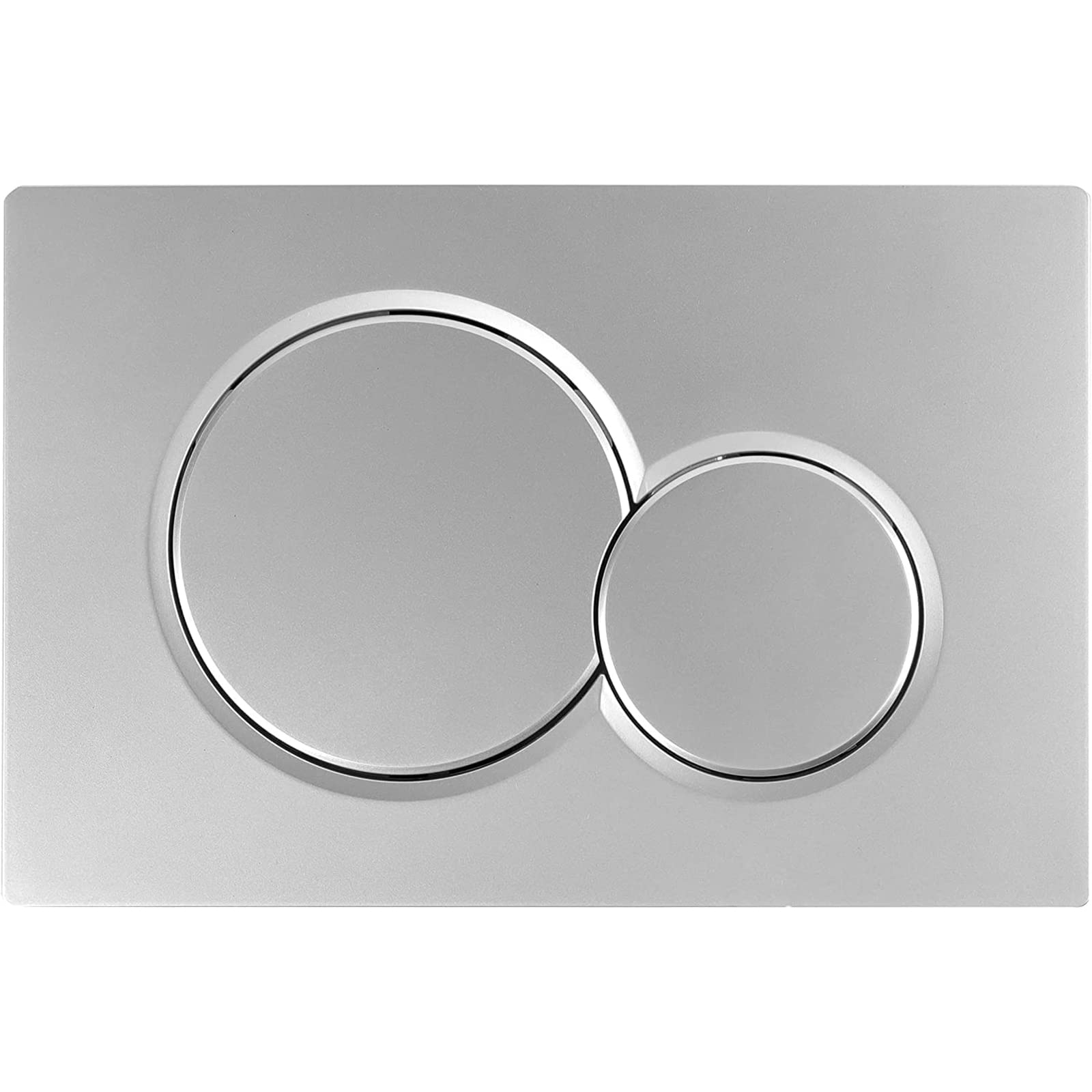 Dual-Flush Actuator Plate for Concealed Cisterns Alpine White Compatible for Geberit/Silver