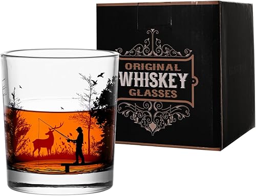 Vasos de whisky antiguos, copas de vino sin tallo con caja de regalo, vaso de rocas de 10 onzas para cóctel escocés, licor de vodka bourbon, regalos
