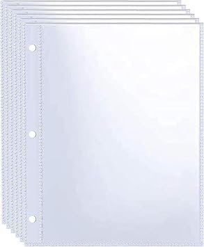 WITHYU 40 Pack 80 Pockets 5x7 Photocard Sleeves A5 3 Mini Ring Binder Ultra-Clear Photo Sleeves Double-Sided 1 Pocket Photo Pages Top Loading Photo Sheet Protector for Photos Postcards Seed Packets