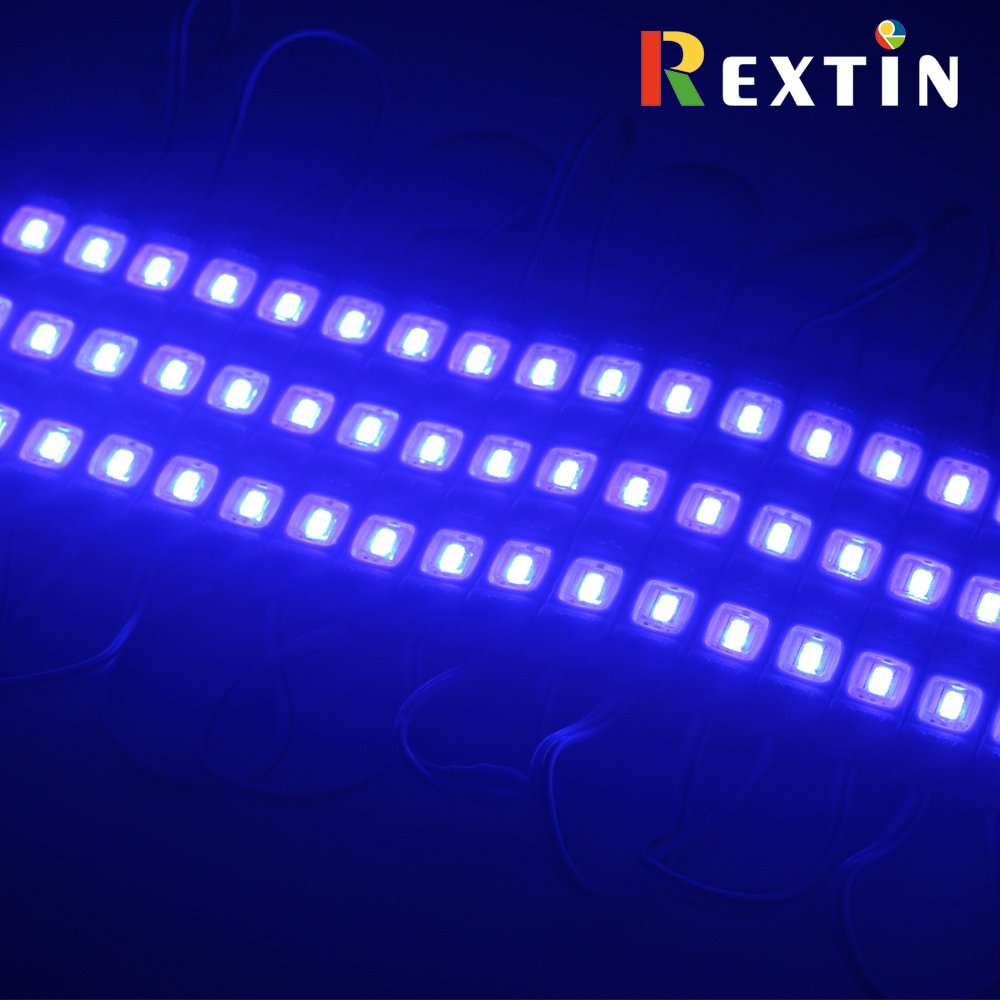200 unidades de 3 módulos LED azules 5630 5730 SMD 40-45 lm por LED luz decorativa impermeable para letras, carteles publicitarios con cinta adhesiva en la parte trasera
