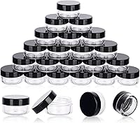 Vista 18 de Contenedores de muestra de 5 gramos con tapas, 50 frascos de muestra de 5ML, recipientes vacíos para cosméticos con tapas, pequeños contenedores