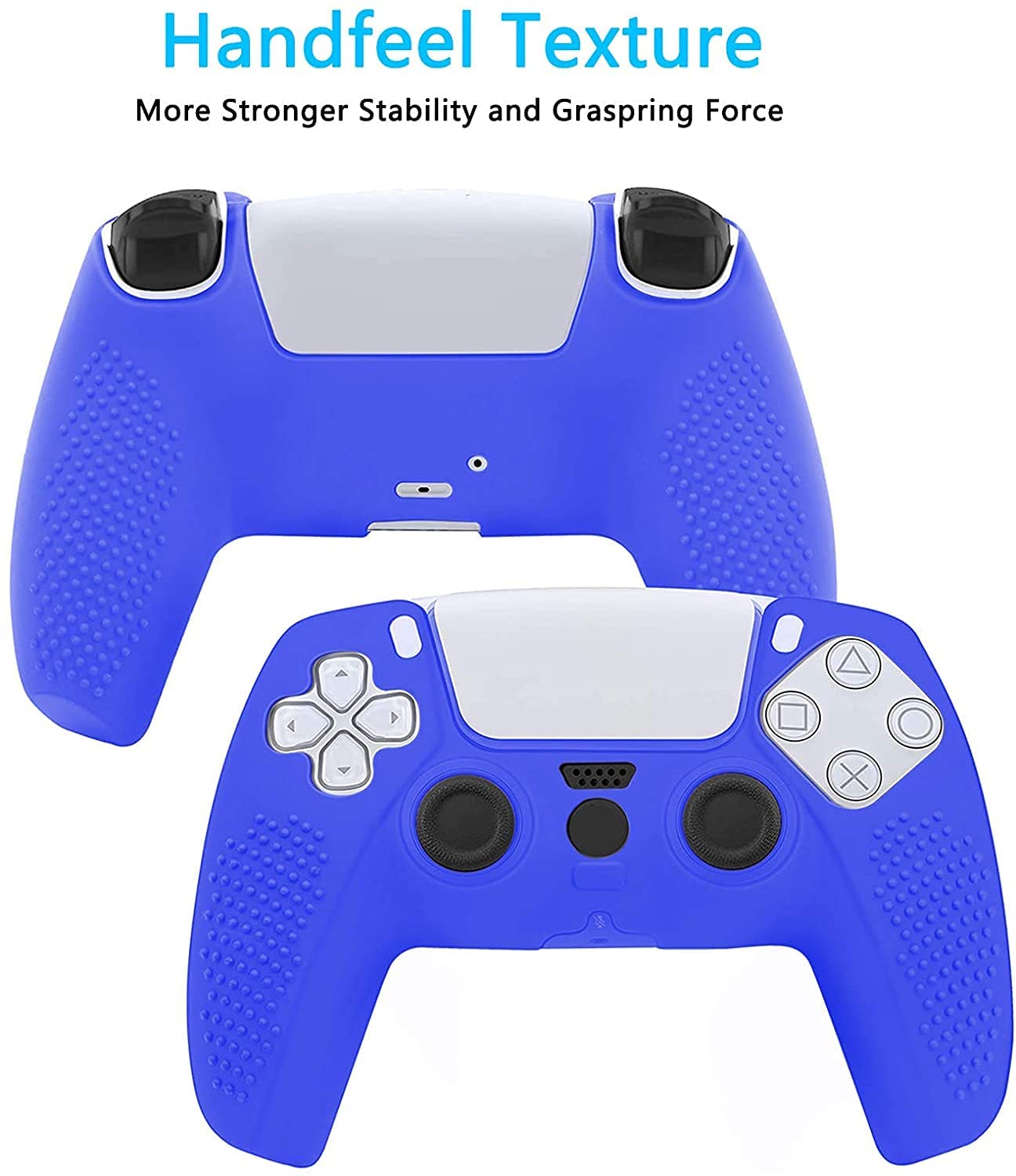 JAYJIT Silicone Rubber Gel Customizing Skin Cover for Sony PS5 Dualsense Controller(Black White Red Blue) (B09CQ58QYS) Amazon Price History, Amazon Price Tracker