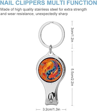 Orange Fish Swimming Nail Clippers Toenail Clipper Cutters Professional Nail Trimmer Nail Cuticle Cutter for Women Men