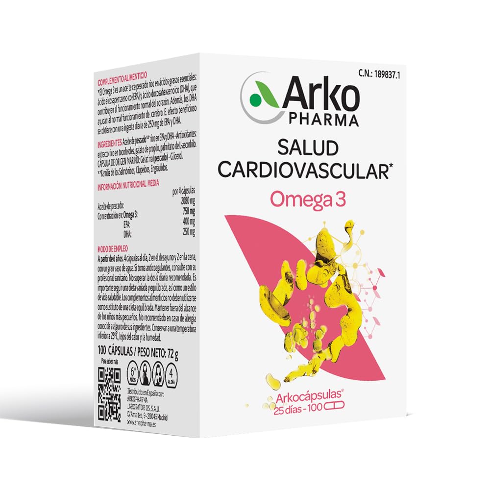 ARKOCAPSULE Omega 3 Olio di Pesce 100 capsule