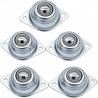 Carbon Steel Ball Transfers Units 5Pcs 5/8" Ball Diameter Screw Mounted Metal Roller Ball Transfers Bearing for Table Conveyor Transmission System