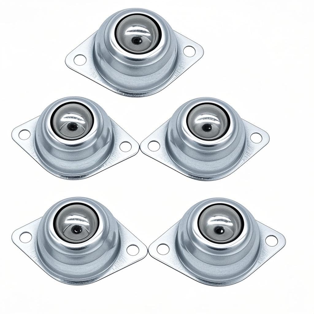 5/8Inch Ball Transfer Units 10Pcs Carbon Steel Roller Transfer Bearings Screw Mounted Universal Rotation Caster for Conveyor Roller Stand Transmission