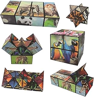Comprar Cylora Set de Cubos Mágicos Temático Animal, 2 en 1 Cubo Infinito, Puzzle 3D Creativo, Transformación Cubos, Juguete Antiestrés para Niños y Adultos, Regalo Juegos Educativos