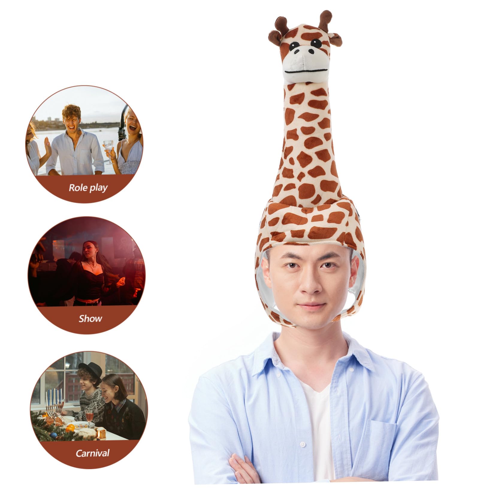 Toyvian Sombrero de Fiesta de Felpa Divertido Gorro de Disfraz Animal para Adultos Cómodo para Eventos Temáticos
