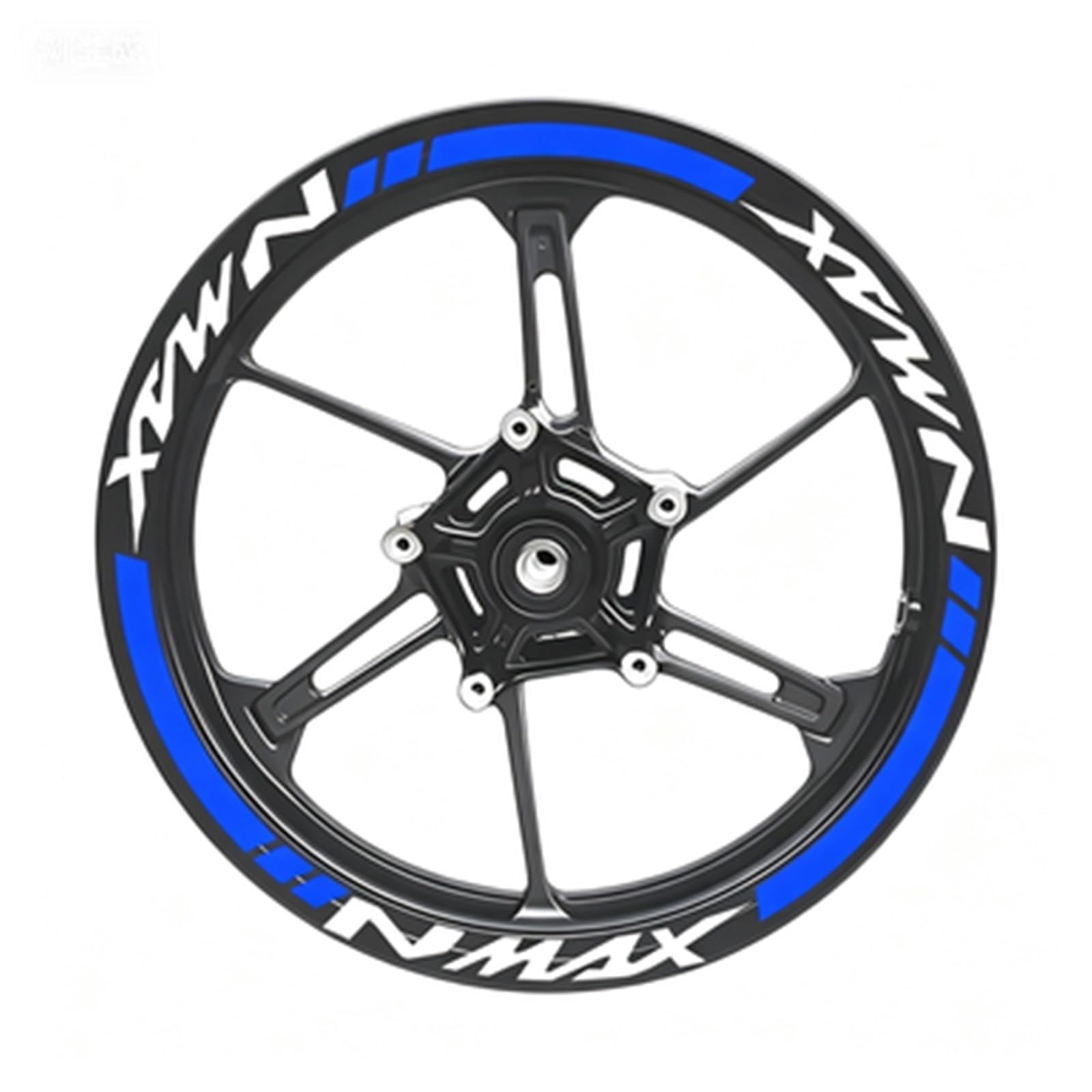 Motorcycle Wheel Sticker Racing Rim Stripe Decal Decoration for Yamaha NMAX N Max N-max 155 125 Motorbike(Color1)