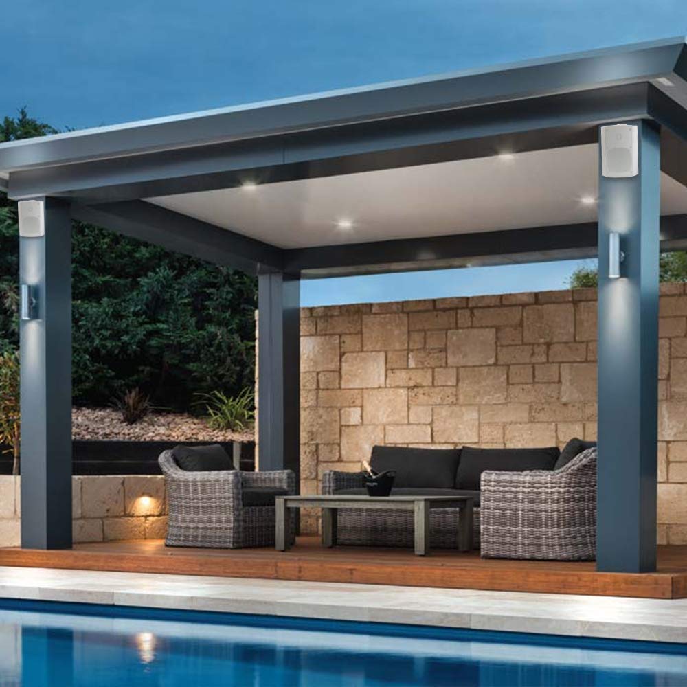 Herdio 4 Inches Indoor Outdoor Speakers Waterproof Patio Deck Wall