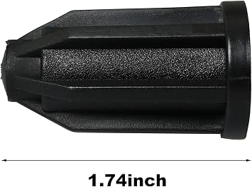 heyous 8PCS Plastic Caster Socket Sleeve Round Inserts, for 1 Socket, 7/16 Caster, Black OD 25mm, Hole Dia 11mm