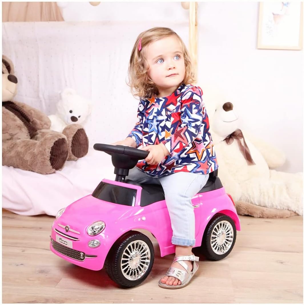 Fiat 500 - Walker - 119106 - Freewheels - Pink - 25 kg Max - Plastic - Batteries Not Included - from 12 Months