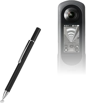 BoxWave Stylus Pen Compatible with Ricoh Theta X - FineTouch Capacitive Stylus, Super Precise Stylus Pen - Jet Black