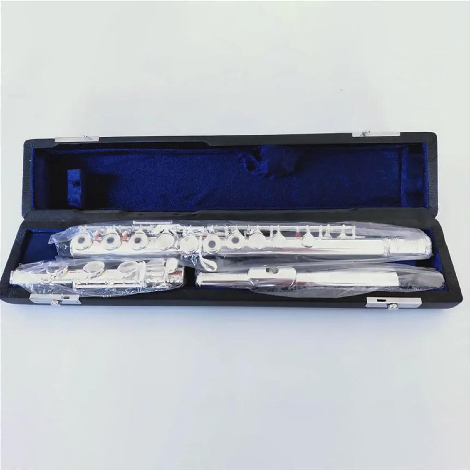 Corpo In Nichel Argento 17 Fori Aperti Chiave C Tune Strumento Flauto Flauto E-Key Placcato Argento Con Custodia Flauto Traverso Kit