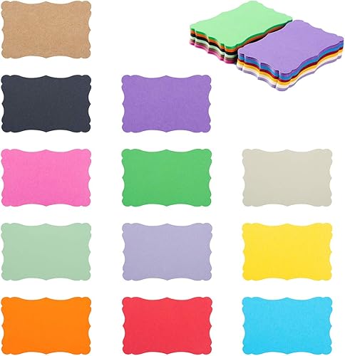 120 Piezas de Tarjetas de Visita Pequeñas Mini Vintage en Colores Surtidos en Blanco Tarjetas de Nota en Blanco Tarjetas de Regalo con Palabras para
