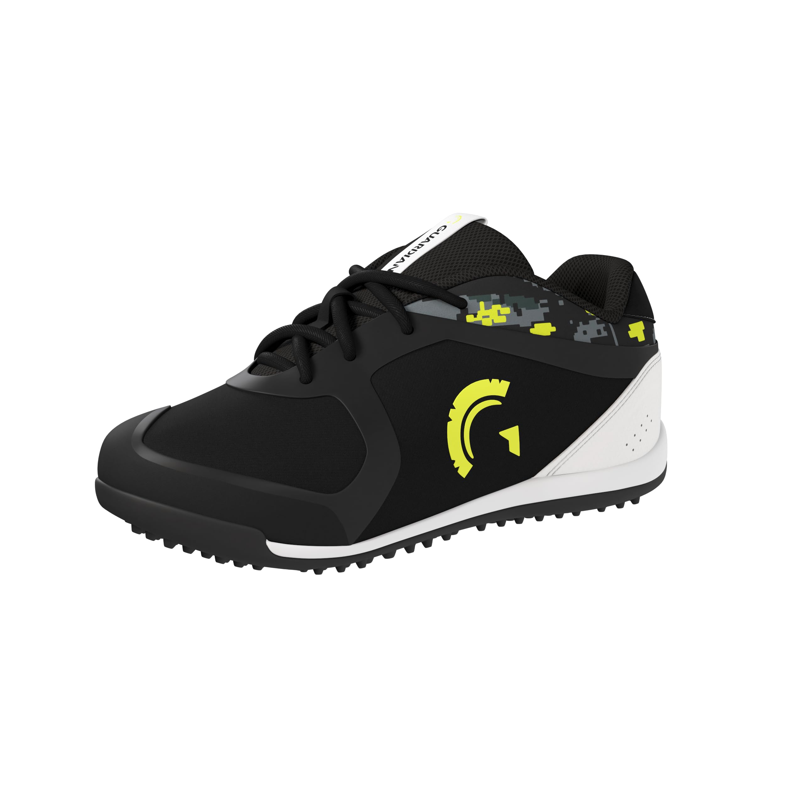 Guardian Bolt Youth Baseball Turf Shoes - Baseball Cleats for Boys and Girls Softball Shoes - Lightweight - Supportive - Comfortable Design, Black/Volt, 2