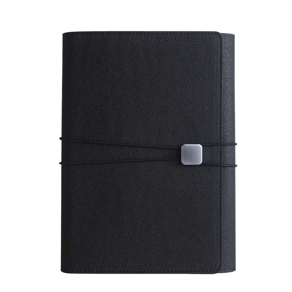 SePKUs Cuaderno creativo de hojas sueltas A5, Bloc de notas en espiral multifunción, caja de regalo empresarial, estuche para cuentas de mano, estuche para portátil (Black_soul Eater1 A5)