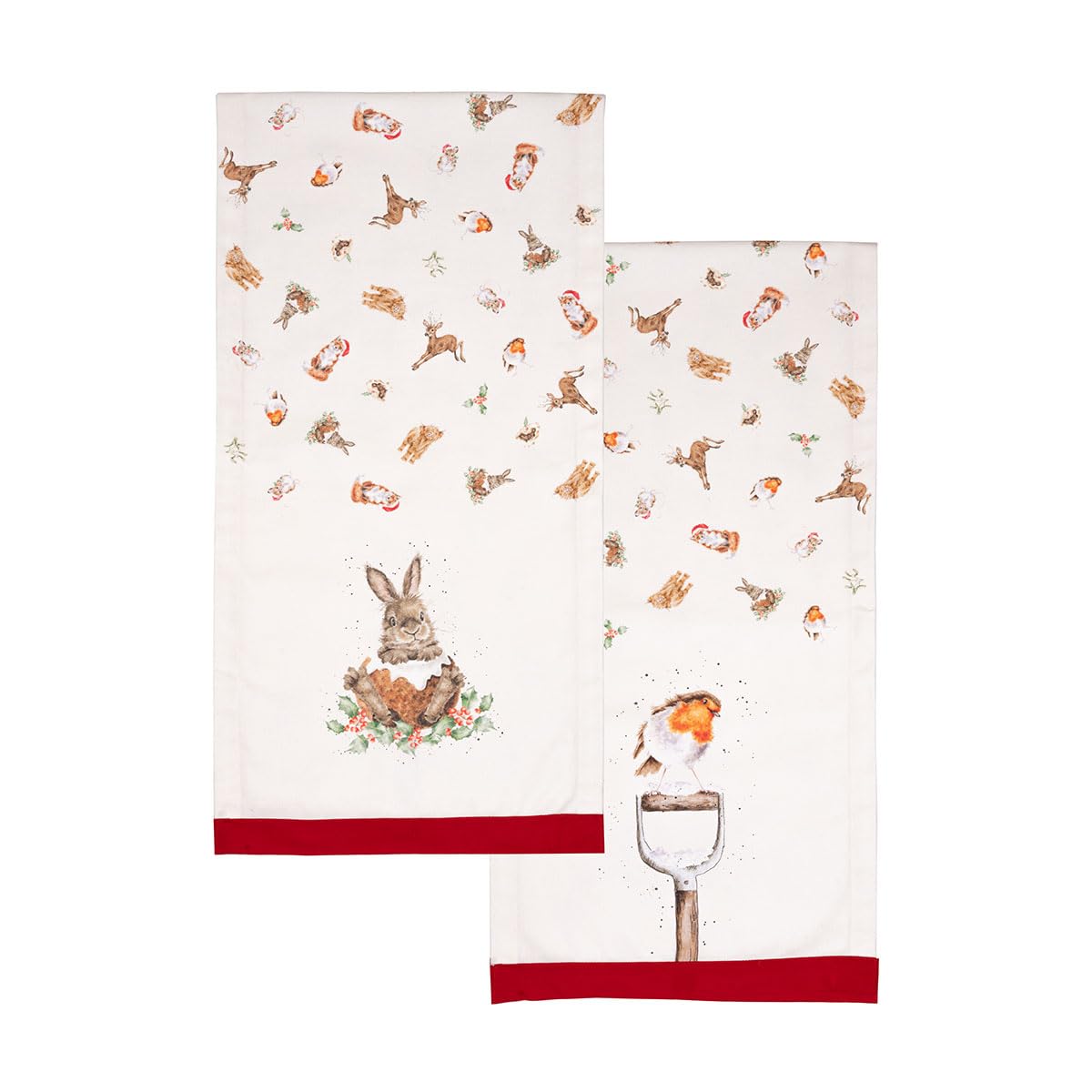 Wrendale Designs Chemin de table en tissu motif animal de Noël