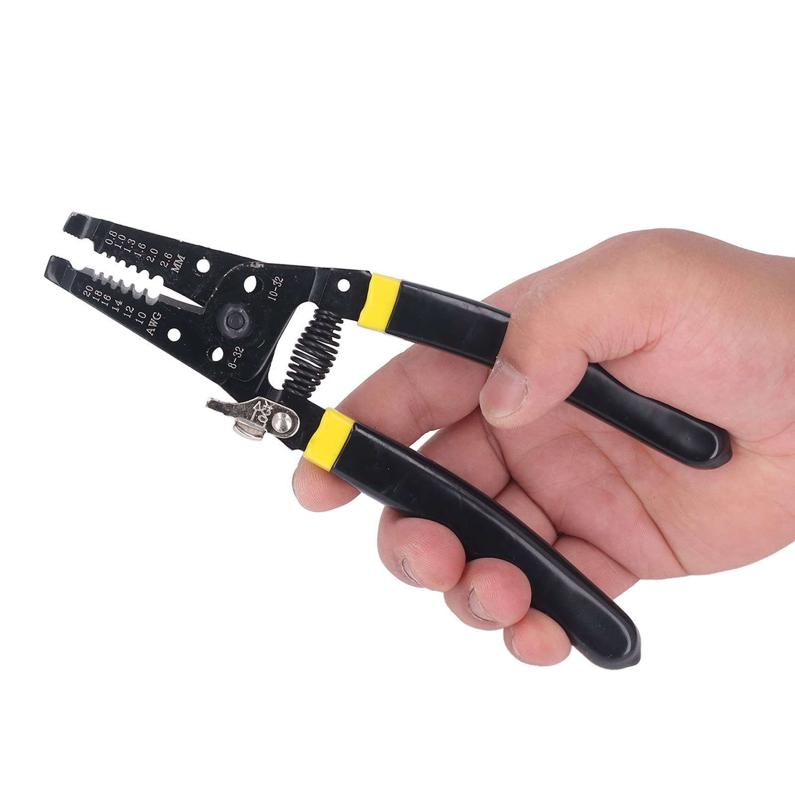 Kit de herramientas para prensar cables, profesional, 4 mordazas intercambiables, cortador pelador, alicates para terminales, trabajo eléctrico, acero inoxidable ABS