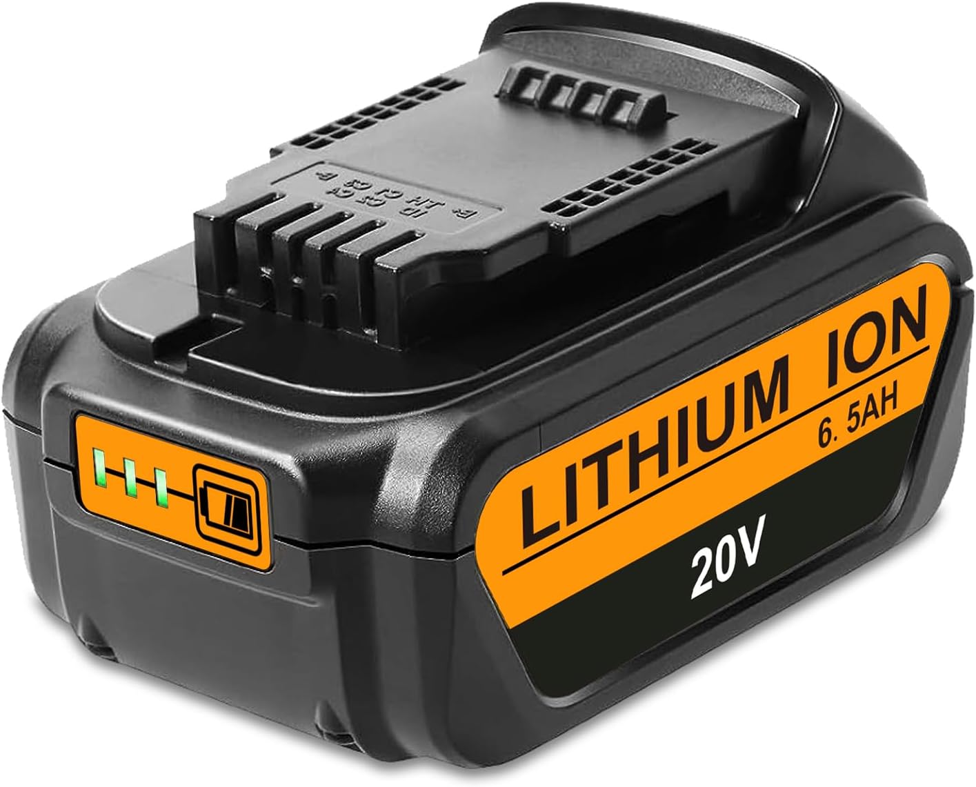 SKYON 20V 6.5Ah Battery Replacement for Dewalt 20V Battery DCB206 DCB205 DCB204 DCB200 DCB201 DCB203 DCB205 DCB207 DCD/DCF/DCG Series Cordless Power Tools Battery TBDCB206