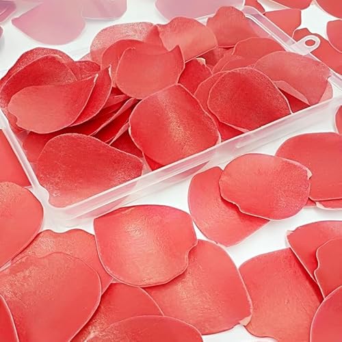 Ykybhx 500PCS Edible Rose Flowers for Cake Decorating Topper Sticky