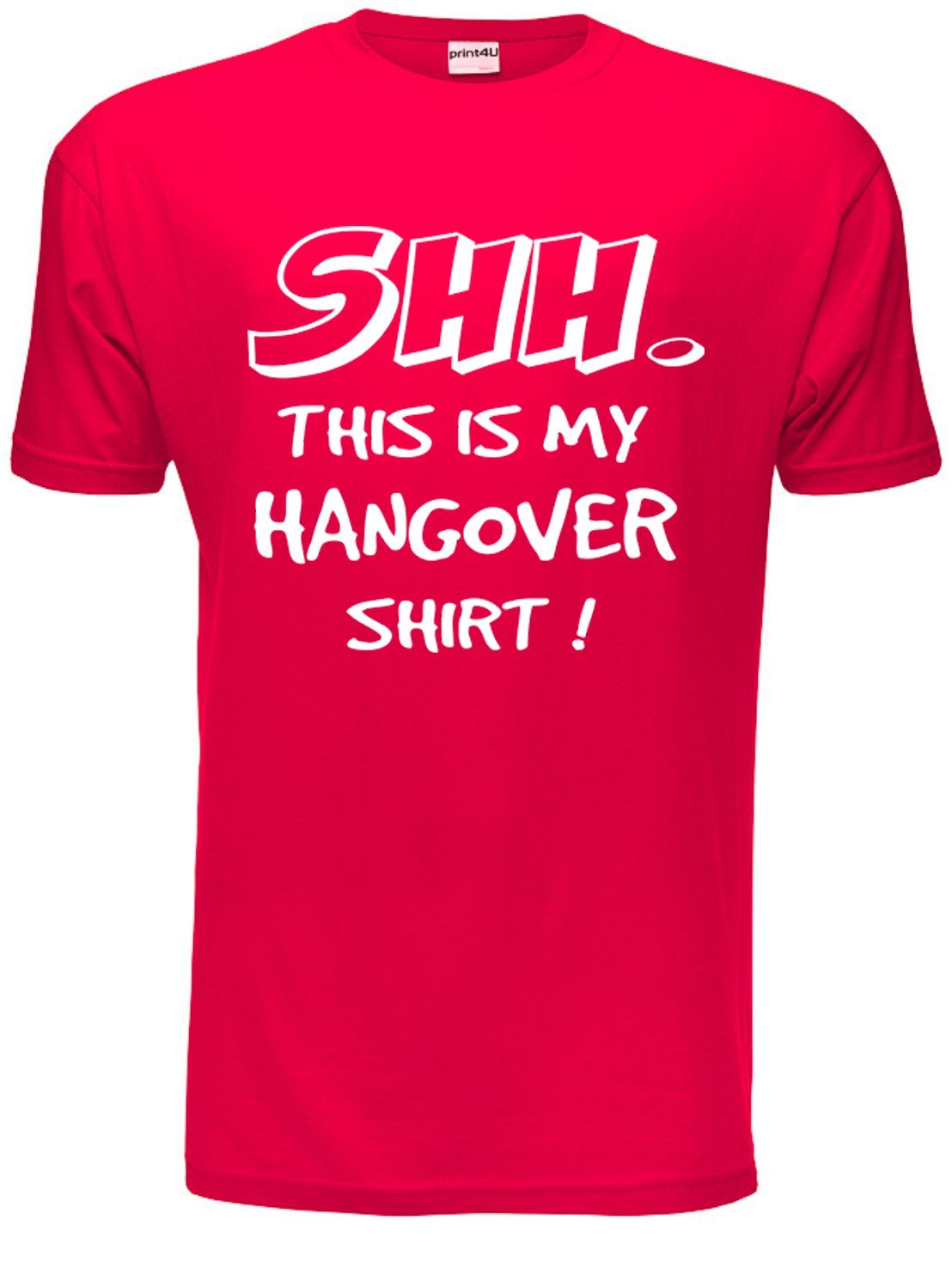 Print4U This is My Hangover T-Shirt Mens Unisex T-Shirt Small Red
