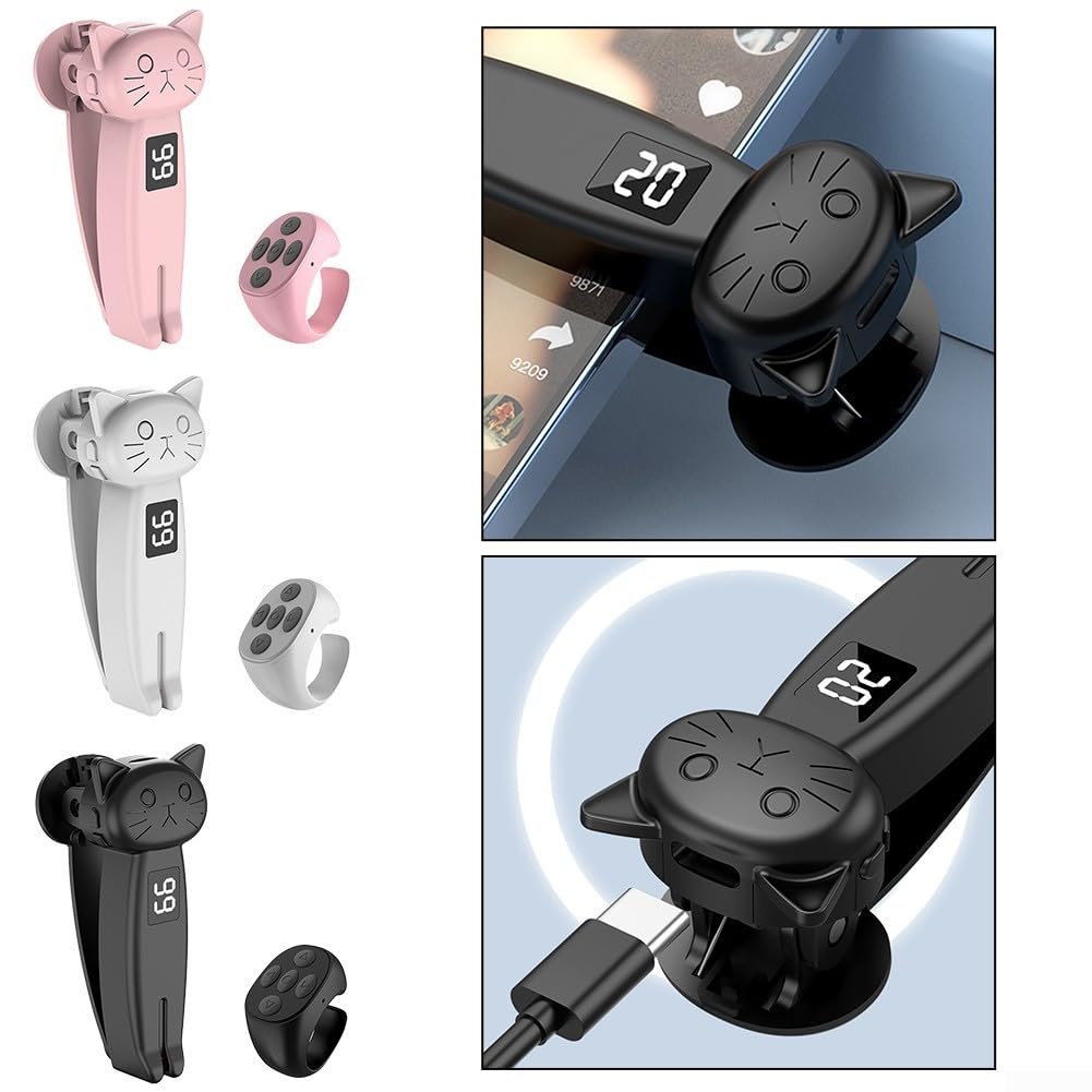 Página de control remoto RF para TURNER para Kindle Paperwhite, control remoto inalámbrico de obturador de cámara, página inalámbrica para Turner (negro)