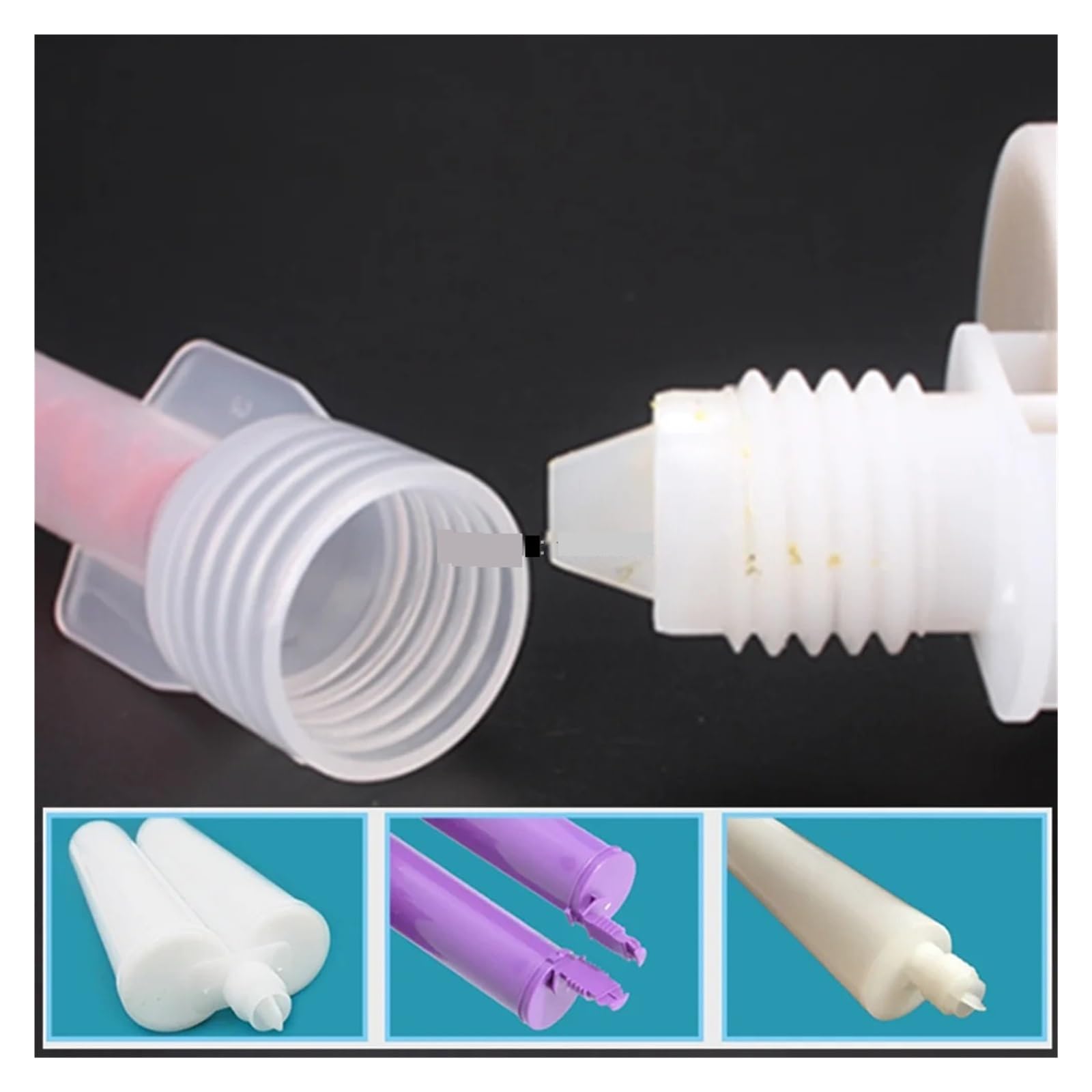 Dysza mieszająca epoksydowa 400 szt. Statyczna dysza mieszająca dwuskładnikowe kleje do kleju mikser plastikowa okrągła mieszana rurka żywica epoksydowa AB kleje szybkie