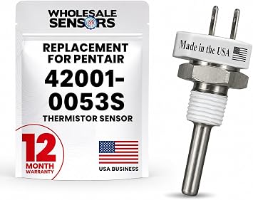Replacement For Pentair 42001-0053S Heater Thermistor Sensor | , Made In The USA, Fits Pool & Spa Heaters, Direct Replacement
