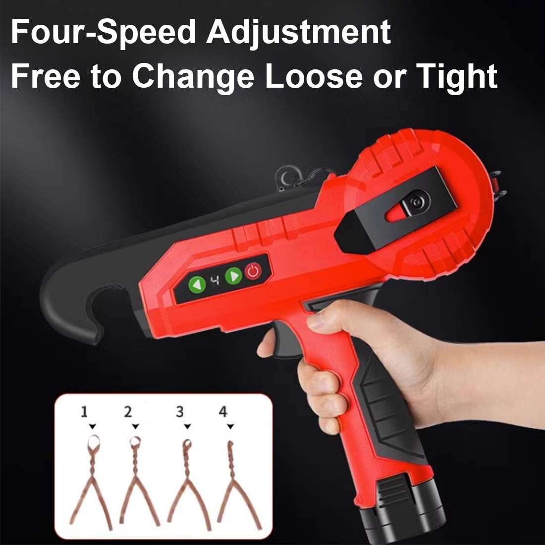 FAXIOAWA Máquina automática para Atar Plantas, máquina para Atar vides, Cinta para Plantas trepadoras con 2 baterías, Cable de Repuesto, máquina Comercial para Atar Cables de Tomate