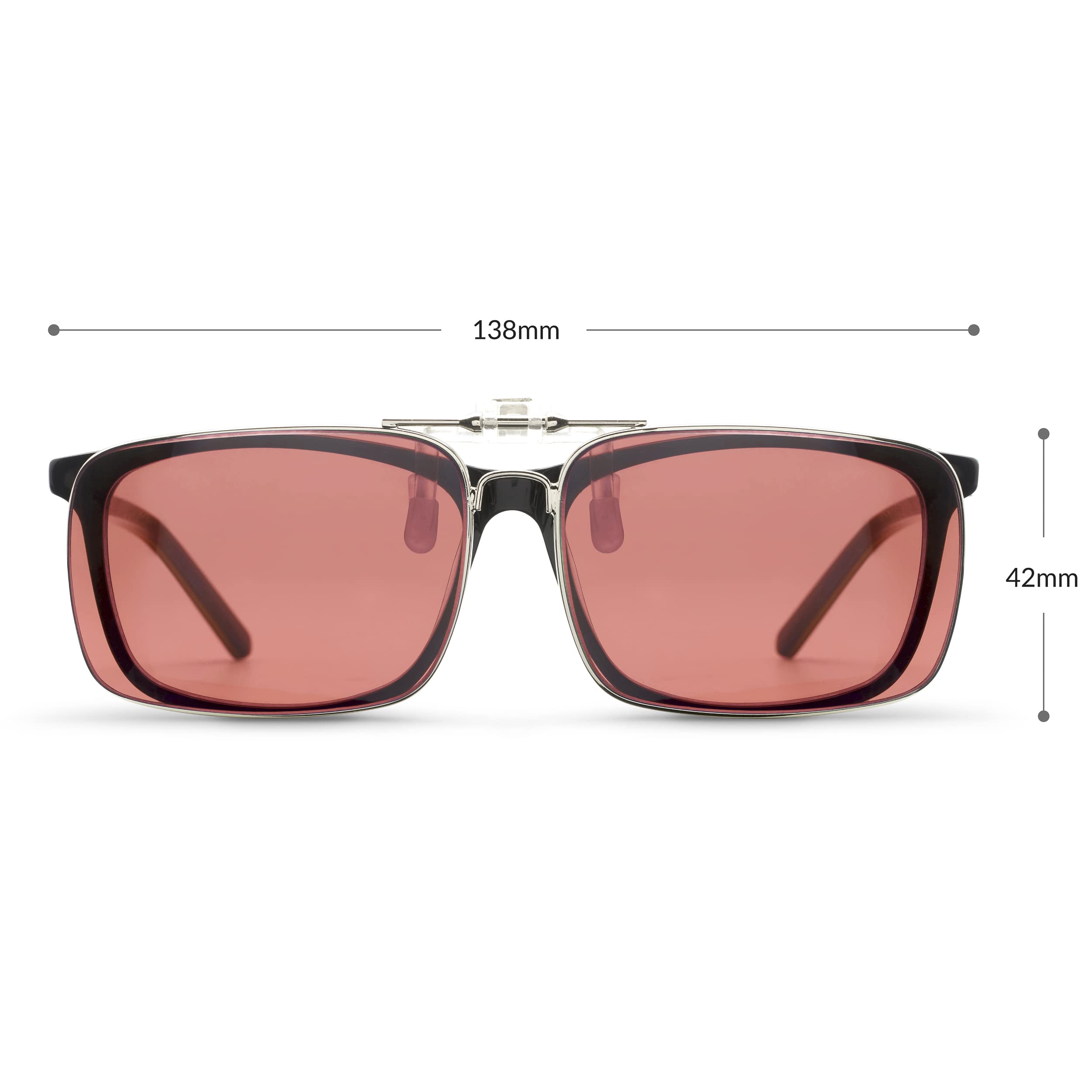 BluBloc Clip-On FL41 Blue Light Blocking Glasses For Migraine Relief, Eye Strain Relief, and Light Sensitivity