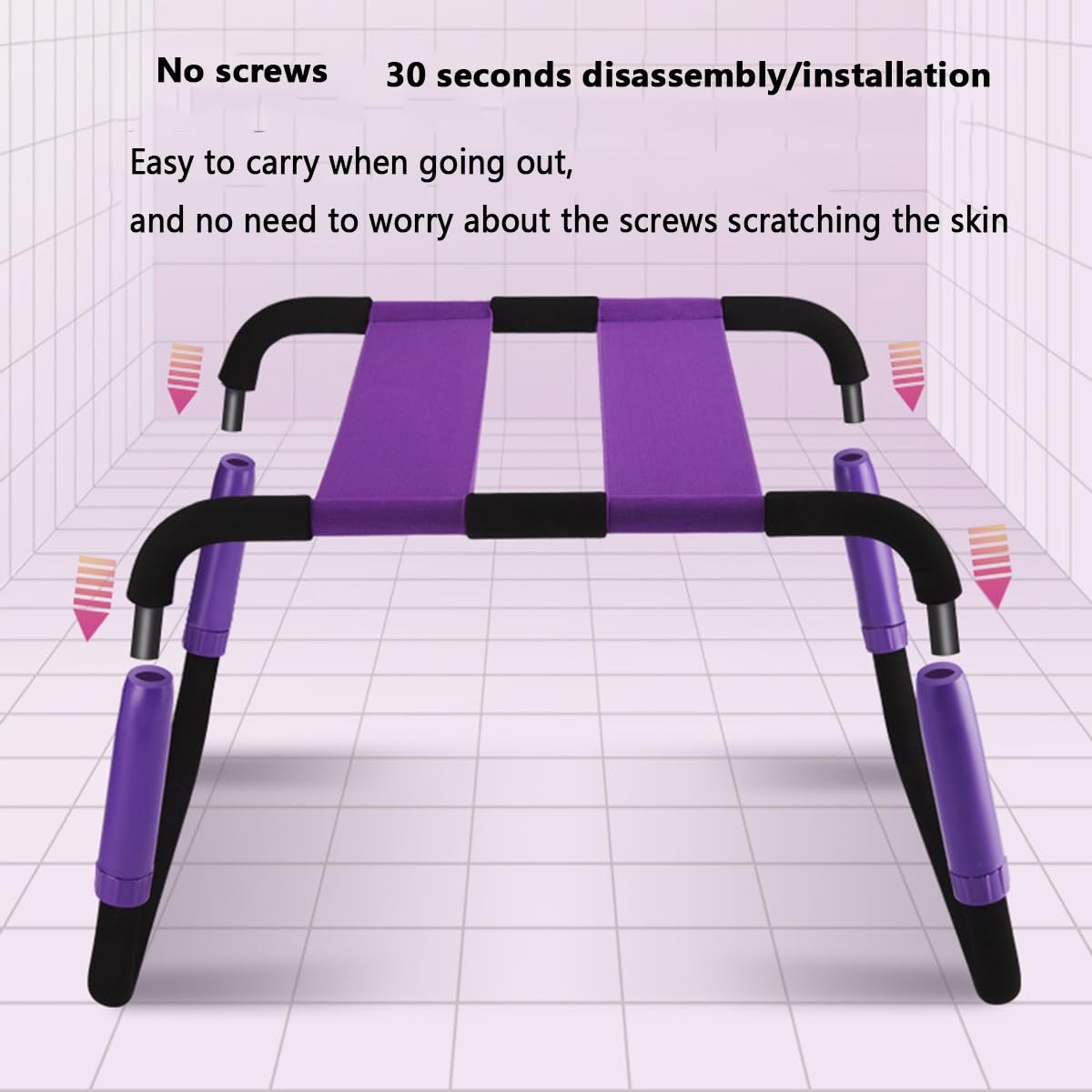 Chaise sexuelle, banc sexuel multifonction réglable, siège sexuel pour le plaisir des couples, jouet fantaisie pour adulte(Purple)