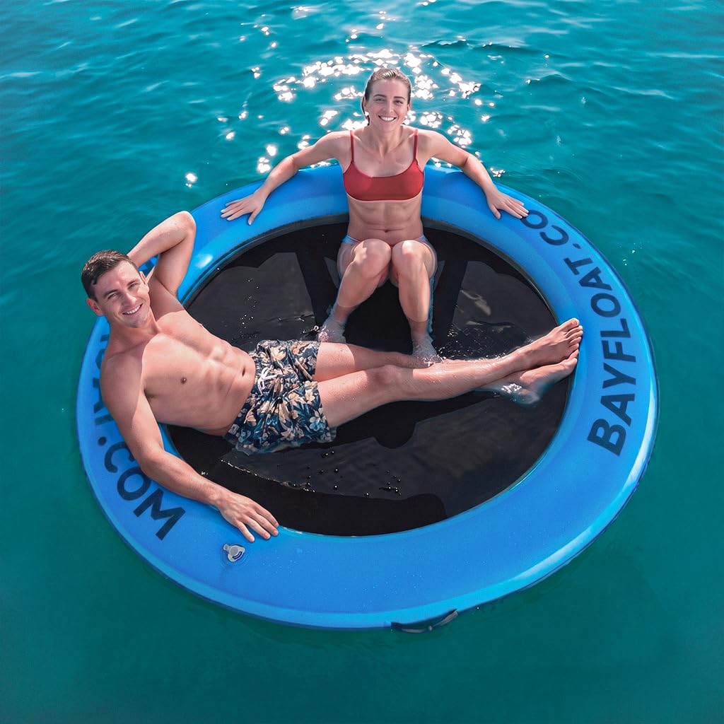Capri 180 - Anillo Hinchable 2 o 3 Personas, Doble-Capa Dura, Anti-Medusas, Azul, Plataforma Flotante, Flotador Hinchable